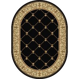 Tayse Sensation Orleans Oval Area Rug - Black