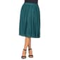 Womens 24/7 Comfort Apparel Pleated Party Midi Skirt - image 1
