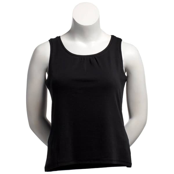 Womens Preswick & Moore&#174; Shirring Solid Tank Top