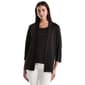 Petite Rafaella(R) 3/4 Sleeve Textured Knit Cardigan - image 1