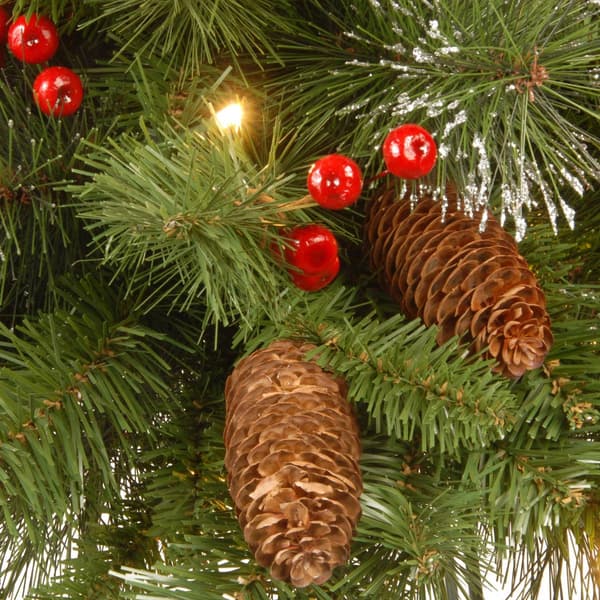 National Tree 16in. LED Crestwood Spruce Hanging Basket