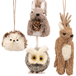Northlight 4pk. Woodland Critters Christmas Ornaments