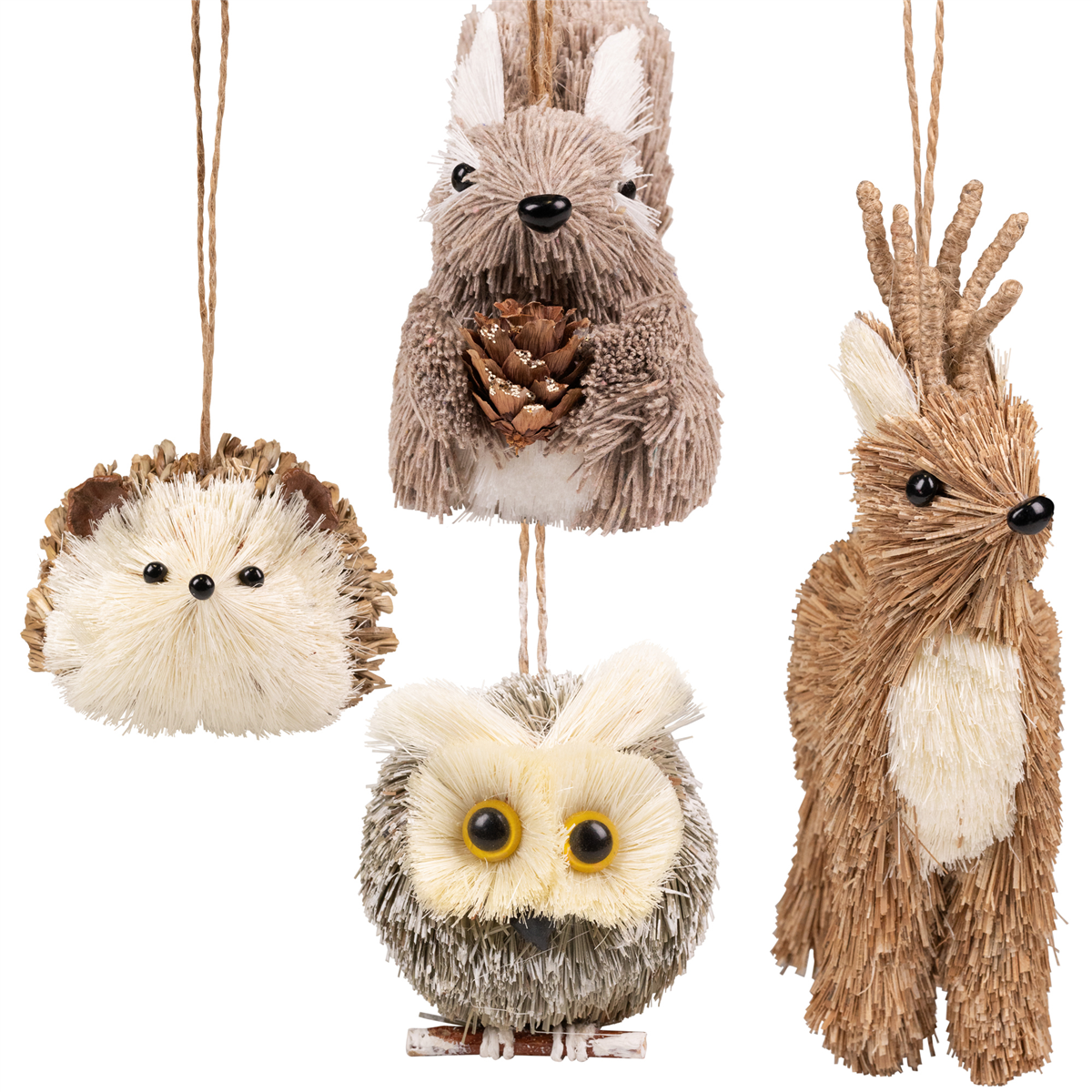 Northlight 4pk. Woodland Critters Christmas Ornaments