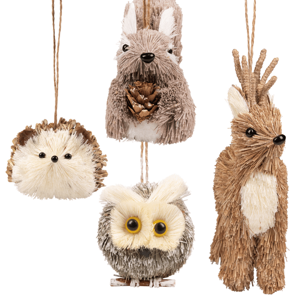 Northlight 4pk. Woodland Critters Christmas Ornaments