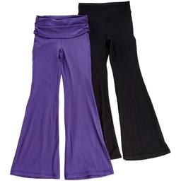 Girls (7-14) 90 Degree(R) by Reflex 2pk. Rouched Foldover Leggings