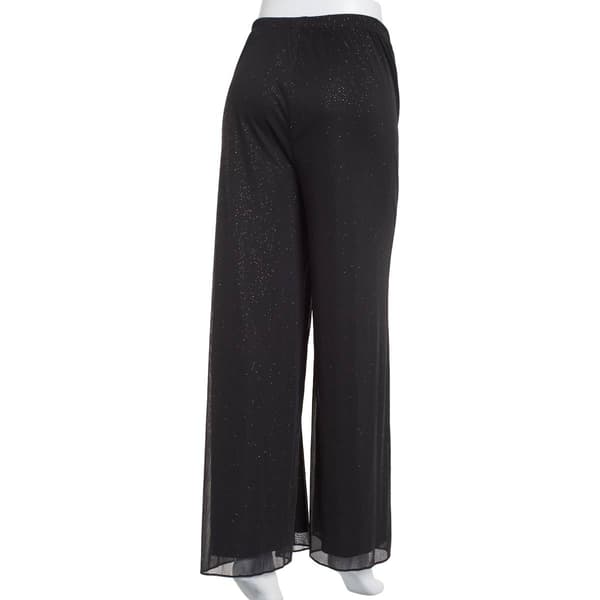 Plus Size MSK Glitter Mesh Wide Leg Pants