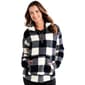 Plus Size Jason Maxwell 1/4 Zip Buffalo Plaid Fleece Jacket - image 1