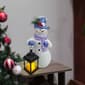 Alpine Lavender Winter LED Snowman Holding Lantern Statue - image 2