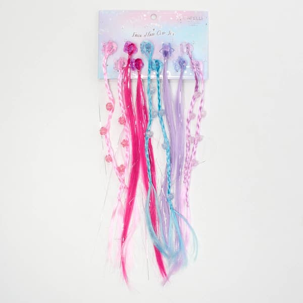Girls Capelli(R) New York 10pc. Beaded Faux Hair & Tinsel Clips - image 