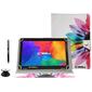 Linsay 10in. Android 12 Tablet with Rainbow Flower Leather Case - image 1