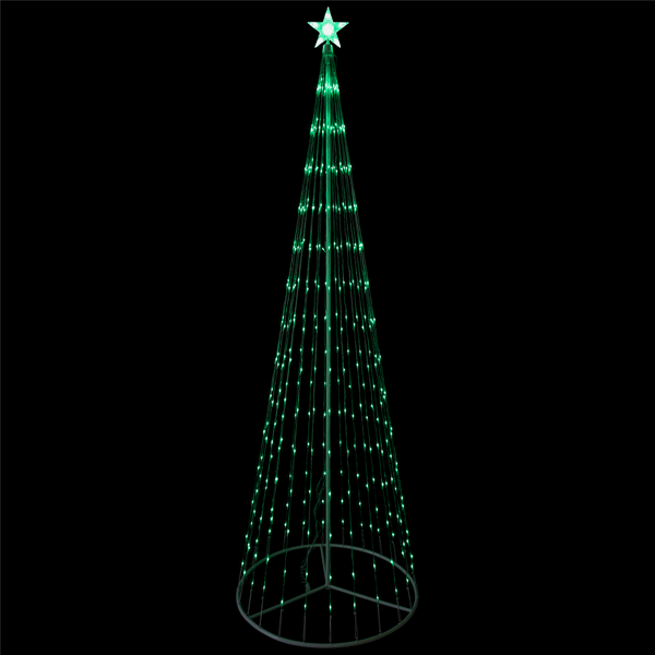 Northlight 9ft. Lighted LED Multi-Function Outdoor Cone Tree