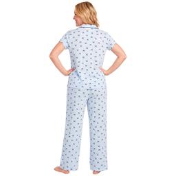 Womens Laura Ashley® Short Sleeve Romantic Bows Pajama Set