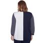 Plus Size Alfred Dunner Block Island 3/4 Sleeve Color Block Top - image 2