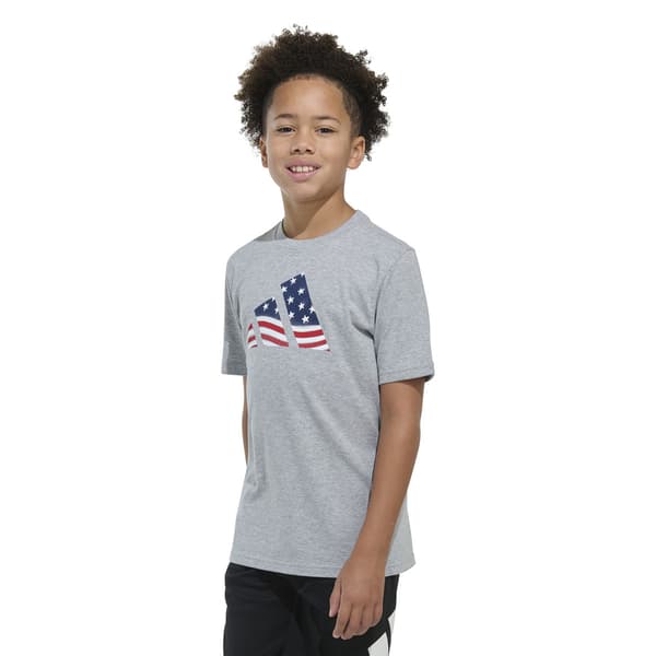 Boys (8-20) adidas® Short Sleeve USA Flag Logo Tee