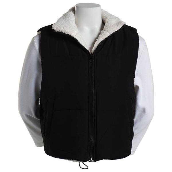 Juniors Almost Famous(tm) Reversible Sherpa Puffer Vest - image 