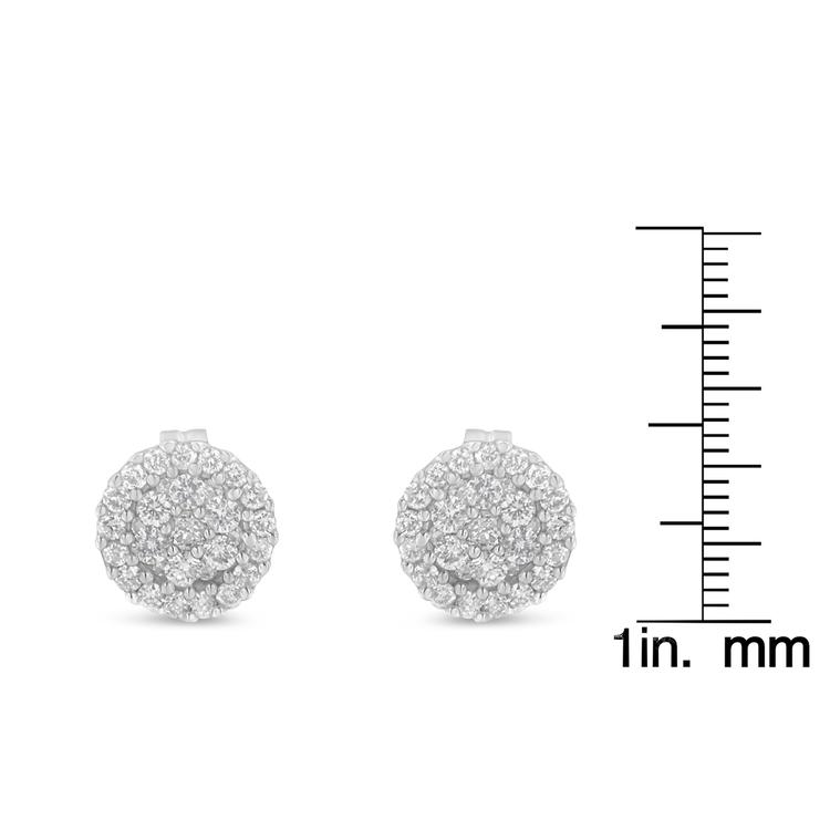 Diamond Classics™ 1/2ctw. Diamond Floral Cluster Stud Earrings
