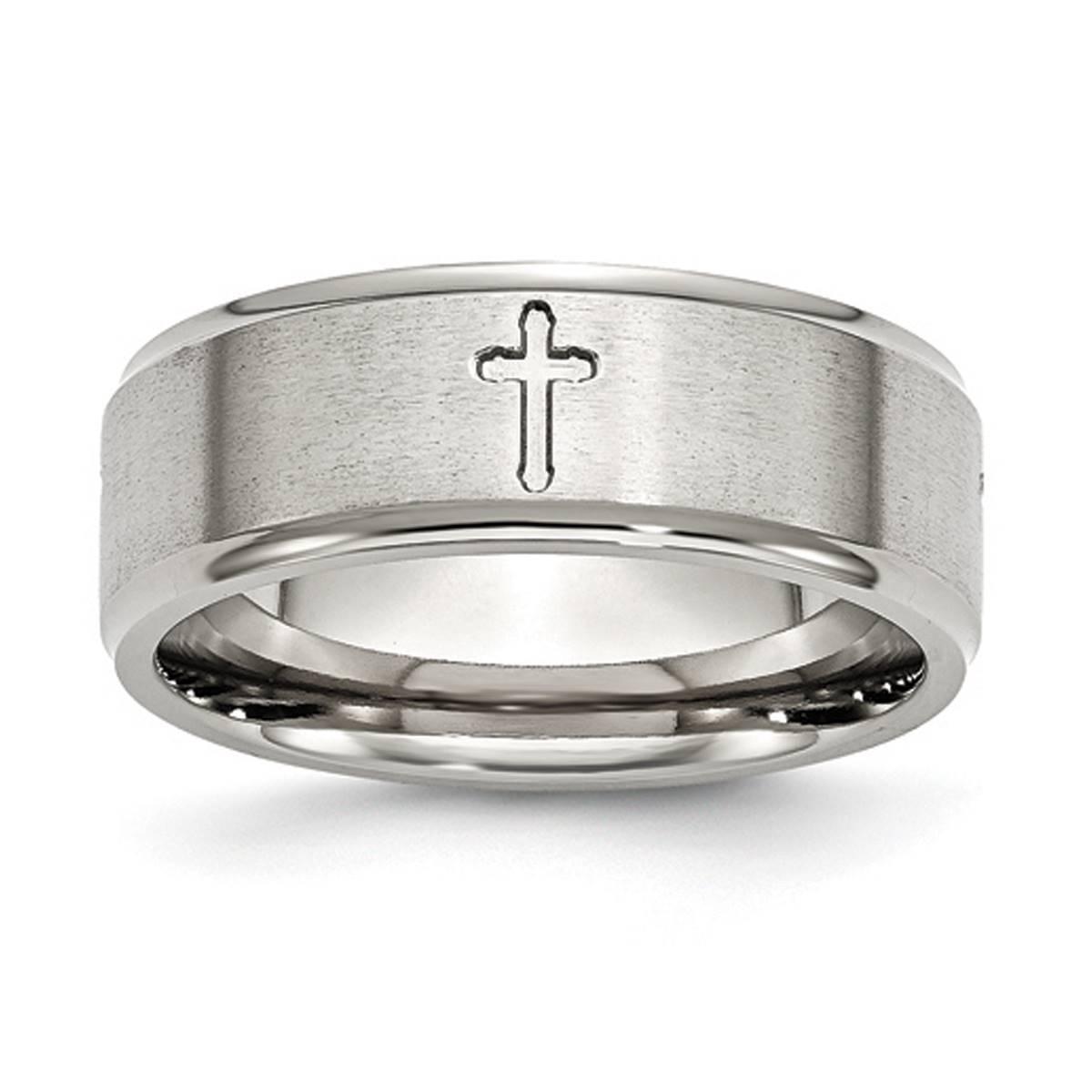Mens Gentlemen’s Classics™ Stainless Steel Ridged Edge...