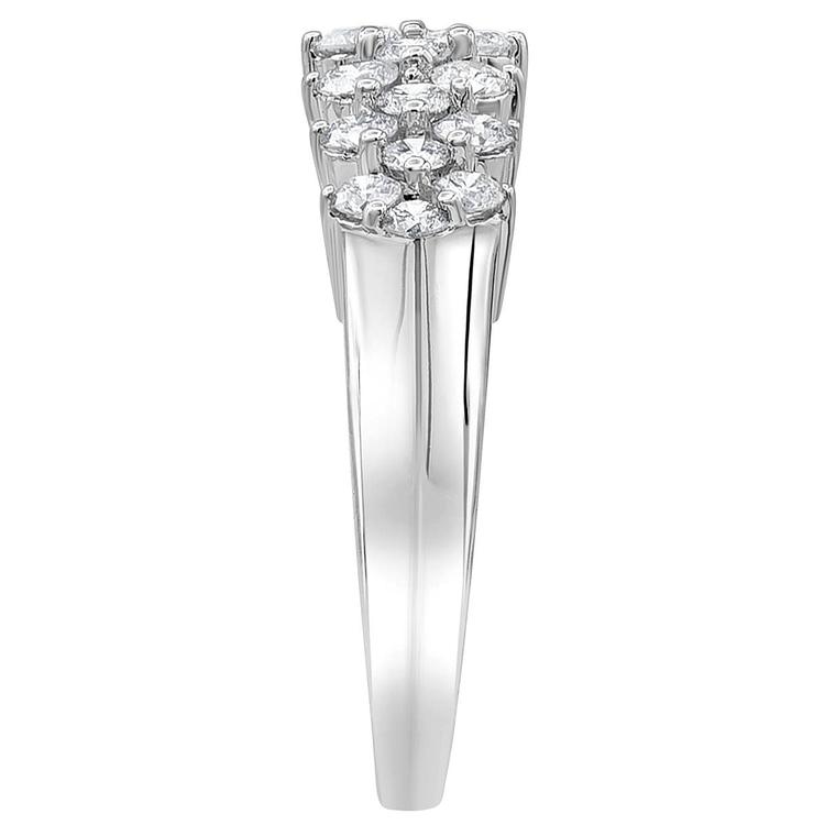 Nova Star White Gold Multi Row Lab Grown Diamond Ring