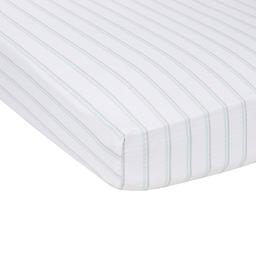 MiracleWare(R) Crib Sheet - Blue & Grey Stripes