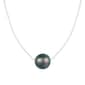 Splendid Pearls Sterling Silver Tahitian Pearl Slider Necklace - image 1