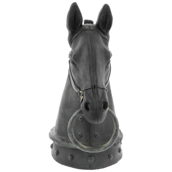 9th & Pike&#174; Black Polystone Horse Head Sculpture