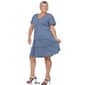 Plus Size White Mark Short Sleeve V-Neck Midi Dress - image 9