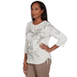 Womens Alfred Dunner Regent Street Floral Soutache Blouse - image 3