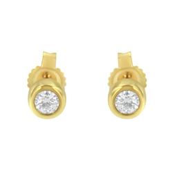 Diamond Classics™ Yellow Gold Diamond Bezel Stud Earrings