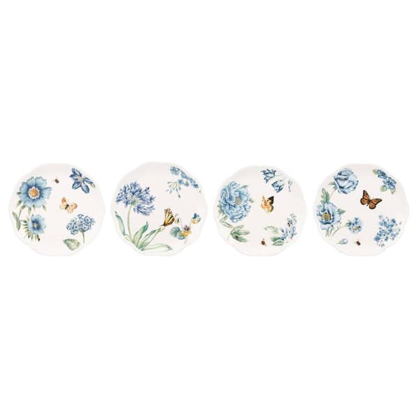 Lenox&#40;R&#41; Butterfly Meadow&#40;R&#41;  Blue 4pc. Dessert Plate Set - image 