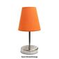 Simple Designs Sand Nickel Mini Basic Table Lamp w/Fabric Shade - image 9