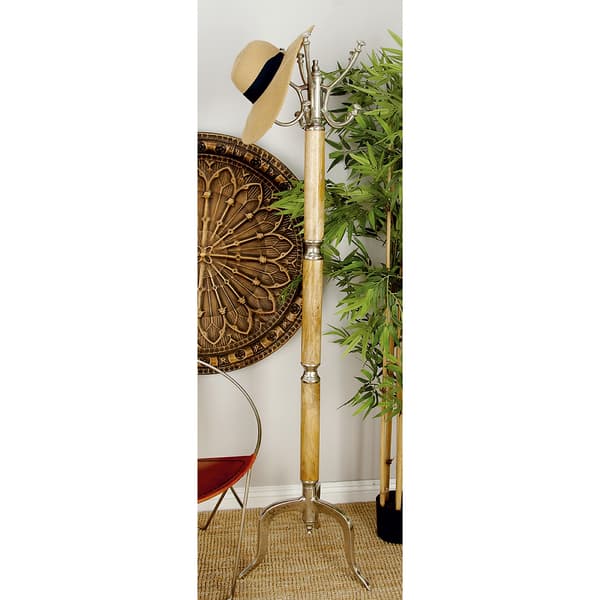 9th & Pike&#174; Silver Mango Wood Traditional Coat Rack