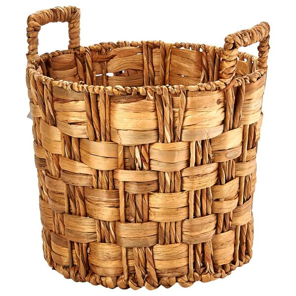 Baum Brothers Small Twist+Flat Weave Water Hyacinth Round Basket - image 