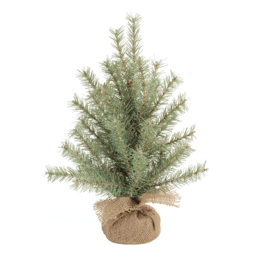 Melrose 18in. Glittered Pine Tree in Burlap
