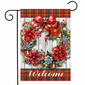 Briarwood Lane Holiday Poinsettia Wreath Garden Flag - image 1