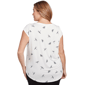 Plus Size Emaline Key Items Cap Sleeve Dragonfly Tee - image 2