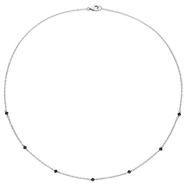 Radiant Rainbow™ 1ctw. Black Bead Diamond Necklace