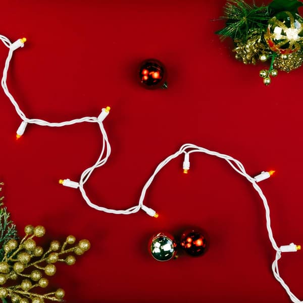 Northlight Seasonal 100ct. LED White Wire Yellow Christmas Lights