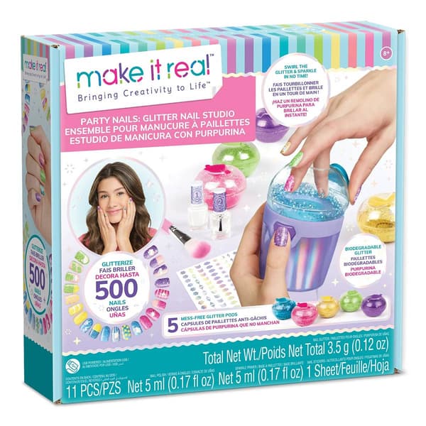 Make It Real Party Nails Glitter Design Set - image 