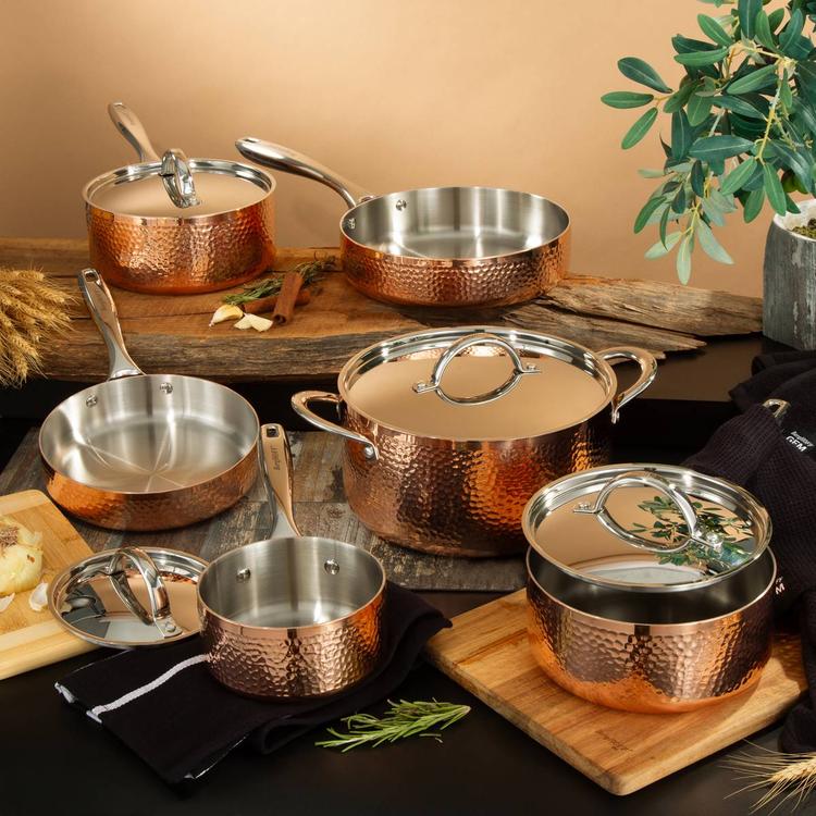 BergHOFF Vintage Tri-Ply Copper 8in. Deep Skillet
