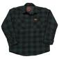 Mens Mountain Ridge Flannel Shirt Jacket - Green/Black - image 1