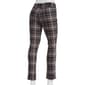 Juniors Joe B Plaid Millenium Side Slit Ankle Pants-Black - image 2