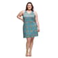 Plus Size 24/7 Comfort Apparel Teal Sleeveless Shift Dress - image 1