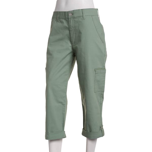 Womens Gloria Vanderbilt Solid Utility Cargo Capri Pants