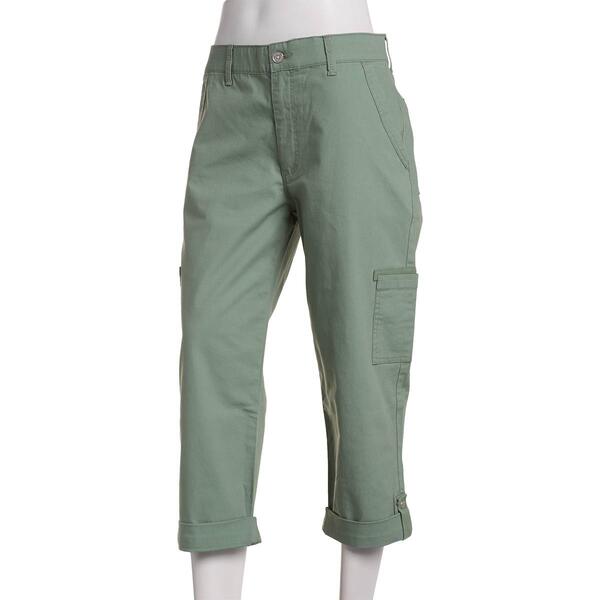 Womens Gloria Vanderbilt Solid Utility Cargo Capri Pants - image 