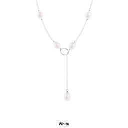 Splendid Pearls Sterling Silver Lariat Pearl Necklace