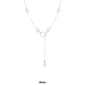 Splendid Pearls Sterling Silver Lariat Pearl Necklace - image 2