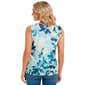 Womens Calvin Klein Sleeveless Ruch Side Branch Leaf Blouse - image 2