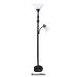 Lalia Home Reading Light/Marble Glass Shades Torchiere Floor Lamp - image 10