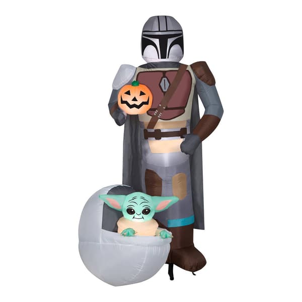 National Tree 78in. Inflatable Mandalorian & The Child - image 