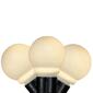 10 Warm White Glass LED Christmas Lights - 15 ft Black Wire - image 1